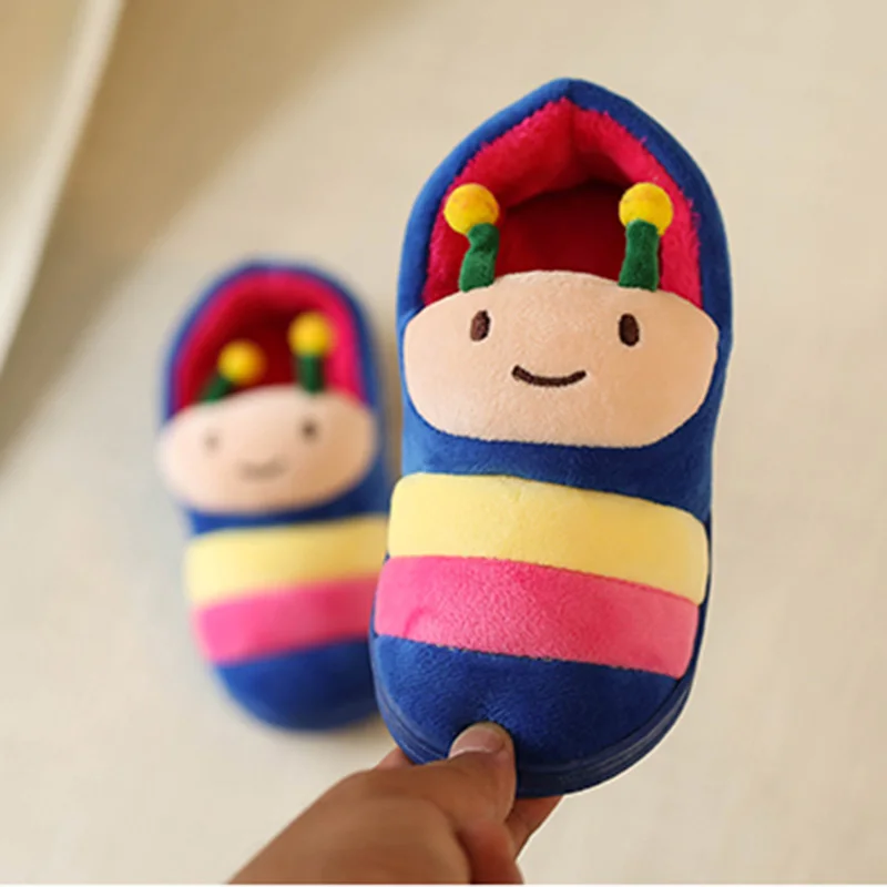 Детские хлопковые тапочки нескользящие для мальчиков и девочек домашние зимние