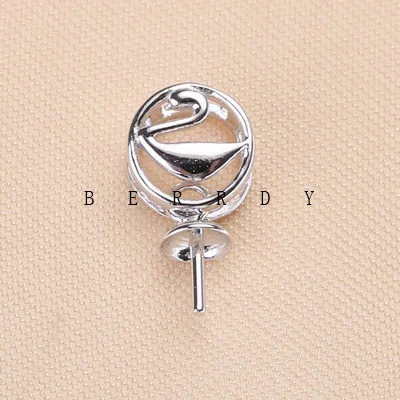 MIX STYLE 925 Sterling Silver Party Pearl Pendant Necklace Pendant Setting Findings Jewelry Parts Fittings Women Accessories