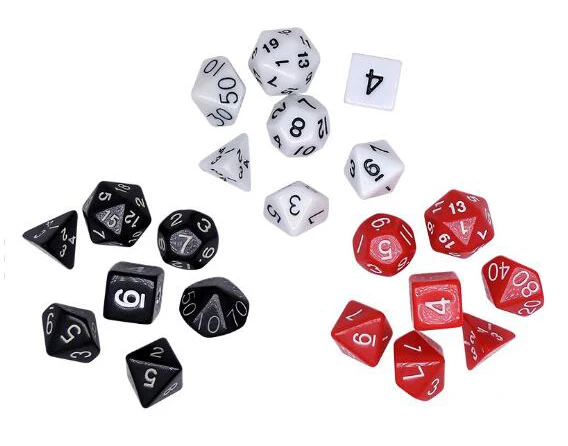 7 шт./компл. продвижение набор Игральный костей d & d4 d6 d8 d10 % d12 d20 многогранные