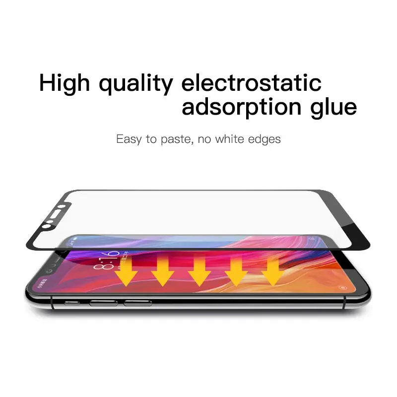 Защитная пленка для экрана 9H Tempered Glass для Xiaomi Mi 8, 6, 5S Max, Pocophone F1, полное покрытие, 2.5D, Redmi Note 5, 5A, 3, Y1 Lite.