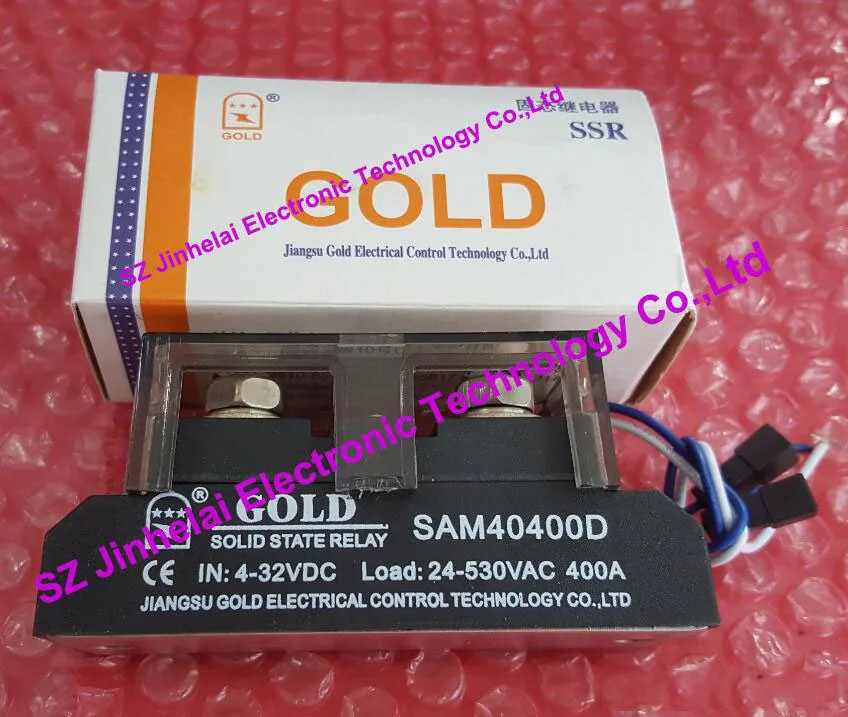 

SAM40400D GOLD Authentic original SSR Single-phase DC control AC SOLID STATE RELAY 4-32VDC, 24-530VAC 400A