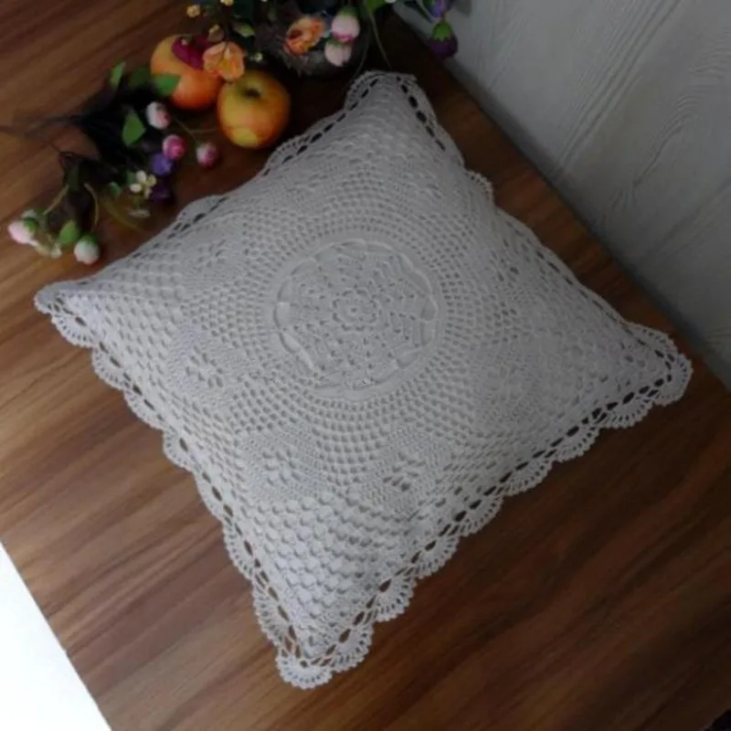 MINDPLUS 100% хлопок ручной работы вязаный Чехол на подушку наволочка 45x45 см HD133|crochet