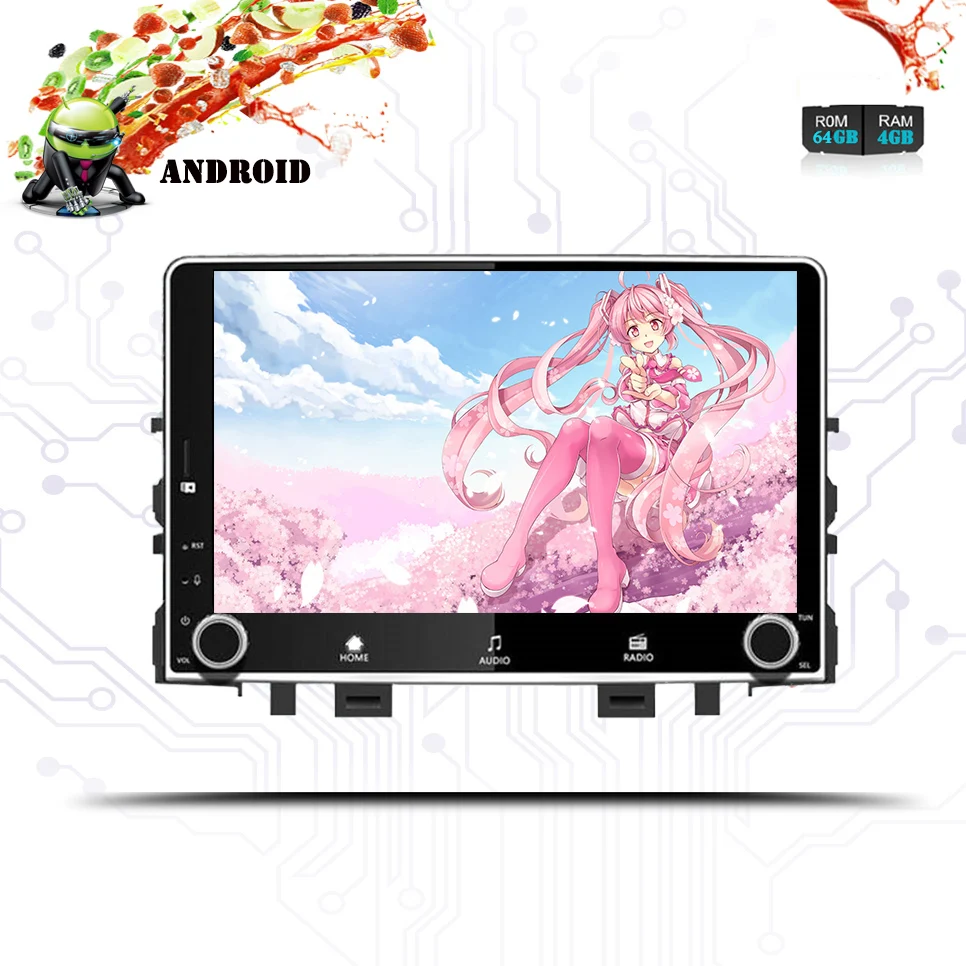 Android 9 0 Восьмиядерный PX5/PX3 4G Ram 64G Rom подходит для KIA RIO 2017 2018 2019 автомобильный dvd