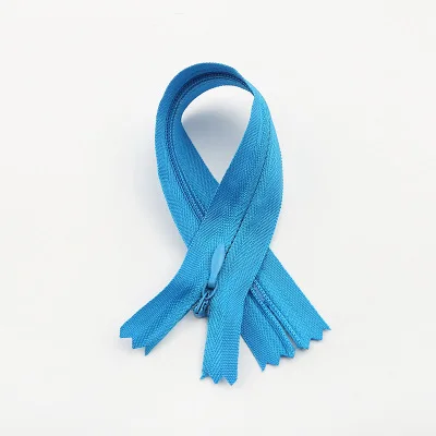 10 шт. 3# невидимые молнии 15 см для шитья открытый конец sewinglace молния для скрытых сумок застежка-молния из смолы невидимая для рюкзака - Цвет: Sky blue zippers