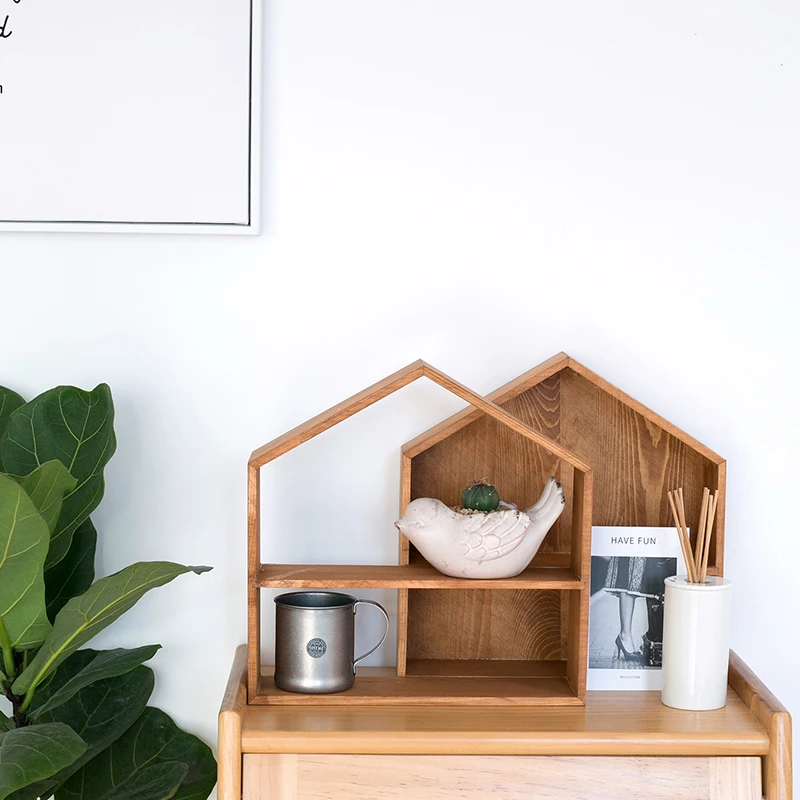 Деревянный домик украшение для кексов/выпечки 30 см десертная полка дома