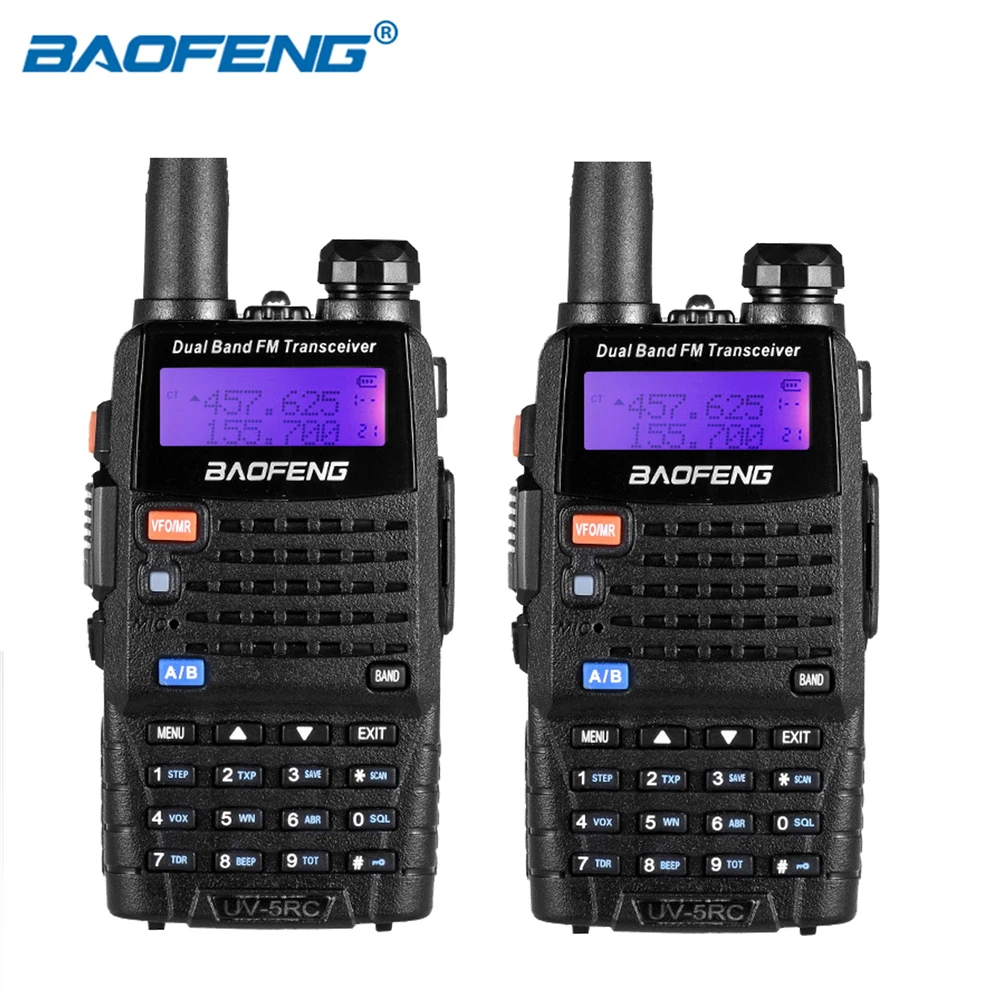 2 шт. Baofeng UV 5RC Двухдиапазонная рация VHF UHF 136 174/400 520 Любительская CB радио