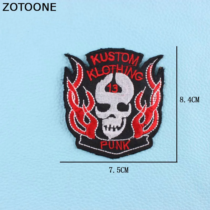 1111 ZOTOONE крутой волк Собака Тигр велосипед Parches вышивка железные нашивки для одежды животные полосатые наклейки для поделок аппликация значок C - Цвет: 1111