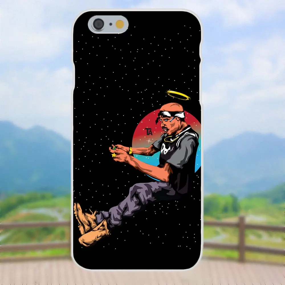Мягкий термополиуретановый чехол Coque 2pac для телефона с изображением Тупака