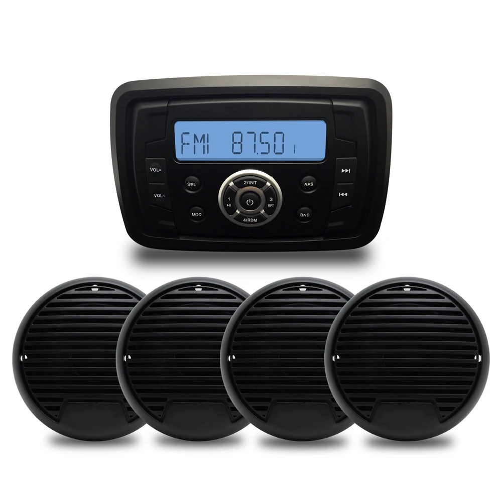 Морской Стерео Bluetooth радиоприемник для лодки FM AM mp3 плеер аудио + 3 дюймовый