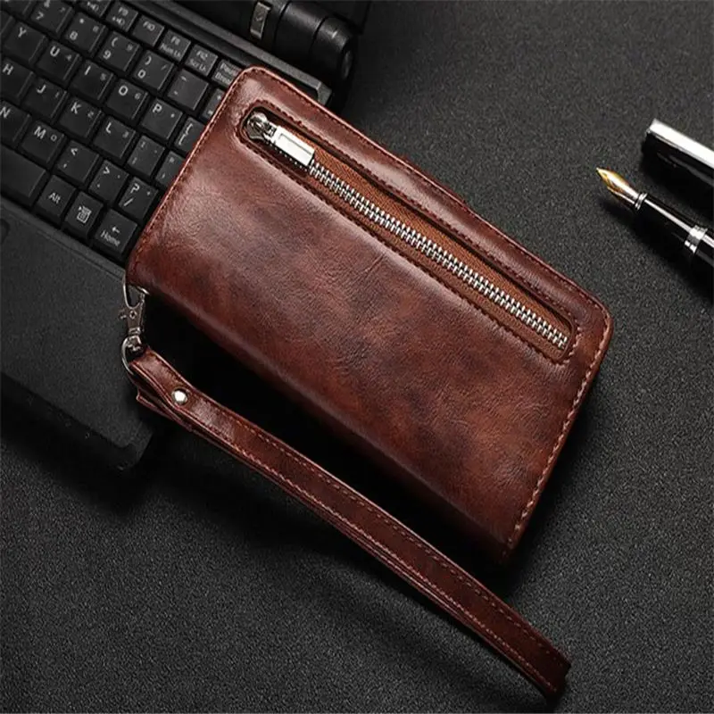 coffee 2 в 1 кожаный чехол-кошелек на молнии для iPhone 11X8 7 7 Plus 6 6S Plus флип-чехол для телефона чехол для iPhone XS Max XR 5 5S SE чехол - Цвет: coffee