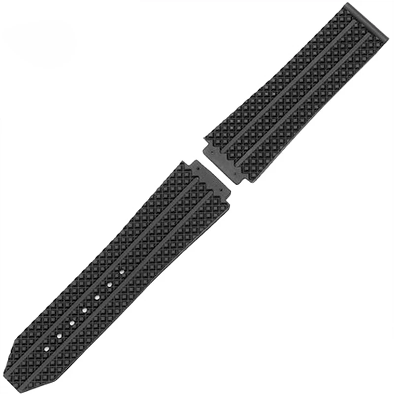 Brand-specific male strap for HUBLOT Hublot Rubber rubber strap watch accessories Black 25 * 19mm