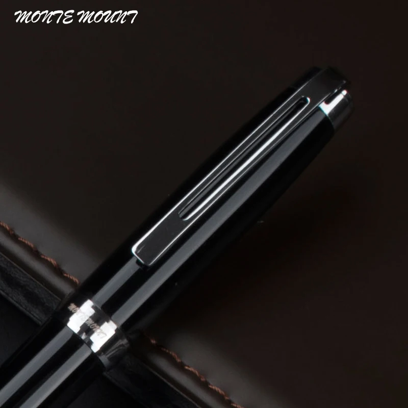 

Black hotel metal advertising Ballpoint pen stationery Office School Supplies . High-quality classic metal pen refills