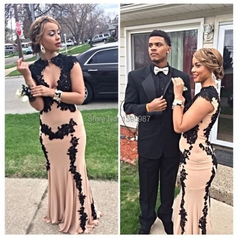 

Black Mermaid Sexy Special Occasion Dress Wedding & Events Evening Dresses 2015 Saudi Dubai Floor-Length O-neck Prom Gowns XA055