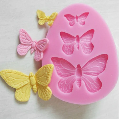 В форме бабочки Fondant (сахарная) силиконовая форма для выпечки в цветка мыла и