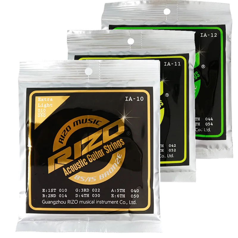 RIZO 010-50 011-052 012-054 акустическая гитарные струны 85/15 бронза шестиугольный Сталь