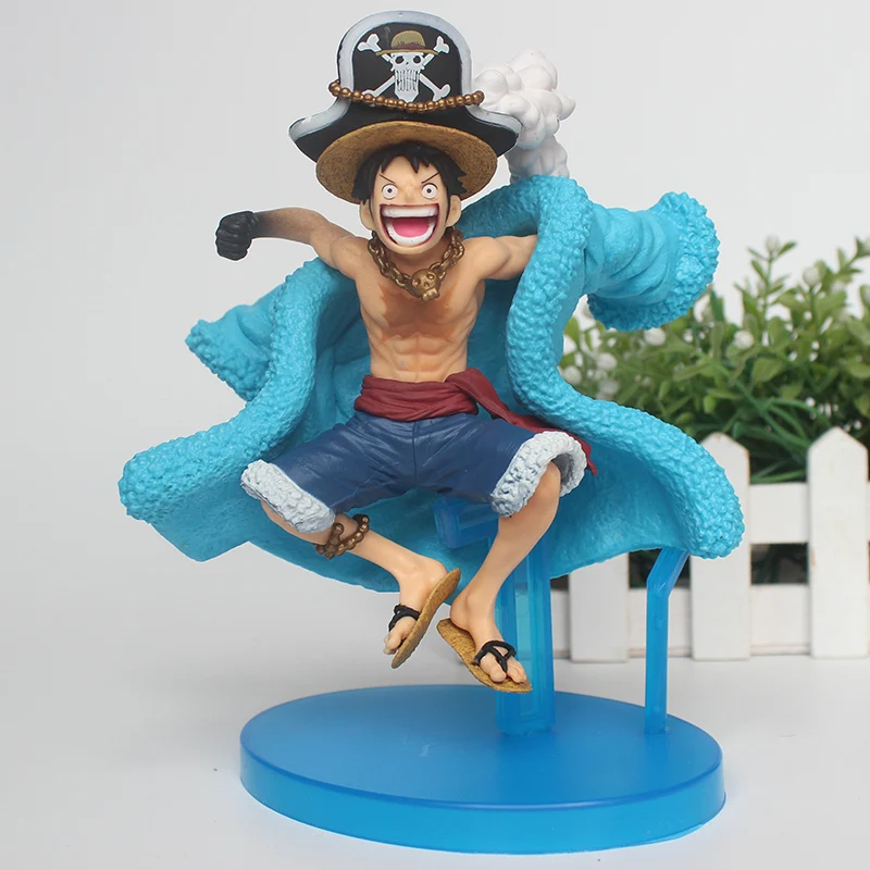 Аниме one piece Обезьяна D Luffy 20 юбилей синяя одежда ПВХ фигурка модель