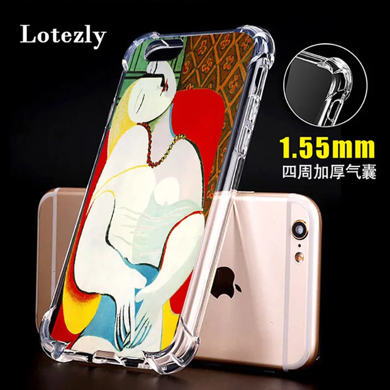 Lotezly для iphone 6S корпус толщиной прозрачный Soft Shell утолщение воздуха сумка