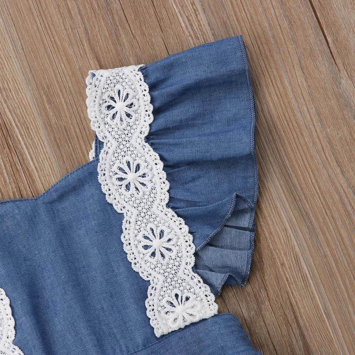 Summer Princess Baby Kids Girls Sundress Toddler Denim Lace Dress Clothes Dresses Sleeveless Cute Clothing | Детская одежда и