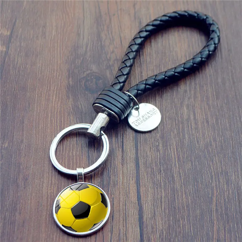 XUSHUI XJ спортивная футбольная Тема под стеклом Кабошон Подвеска Брелок черная