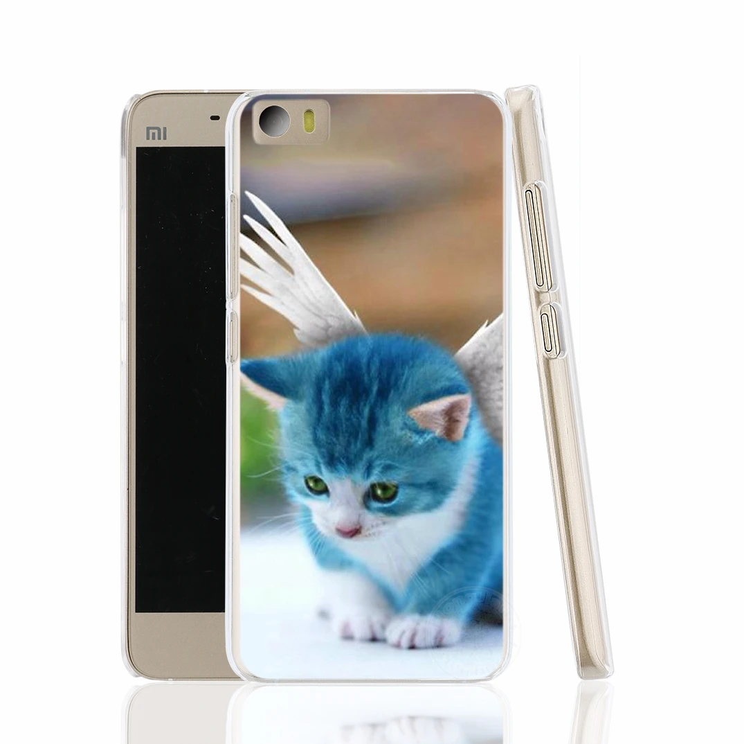 HAMEINUO чехол для телефона с изображением голубой луны милые котята Xiaomi M Mi 3 4 5 5C 5X 6 Mi3