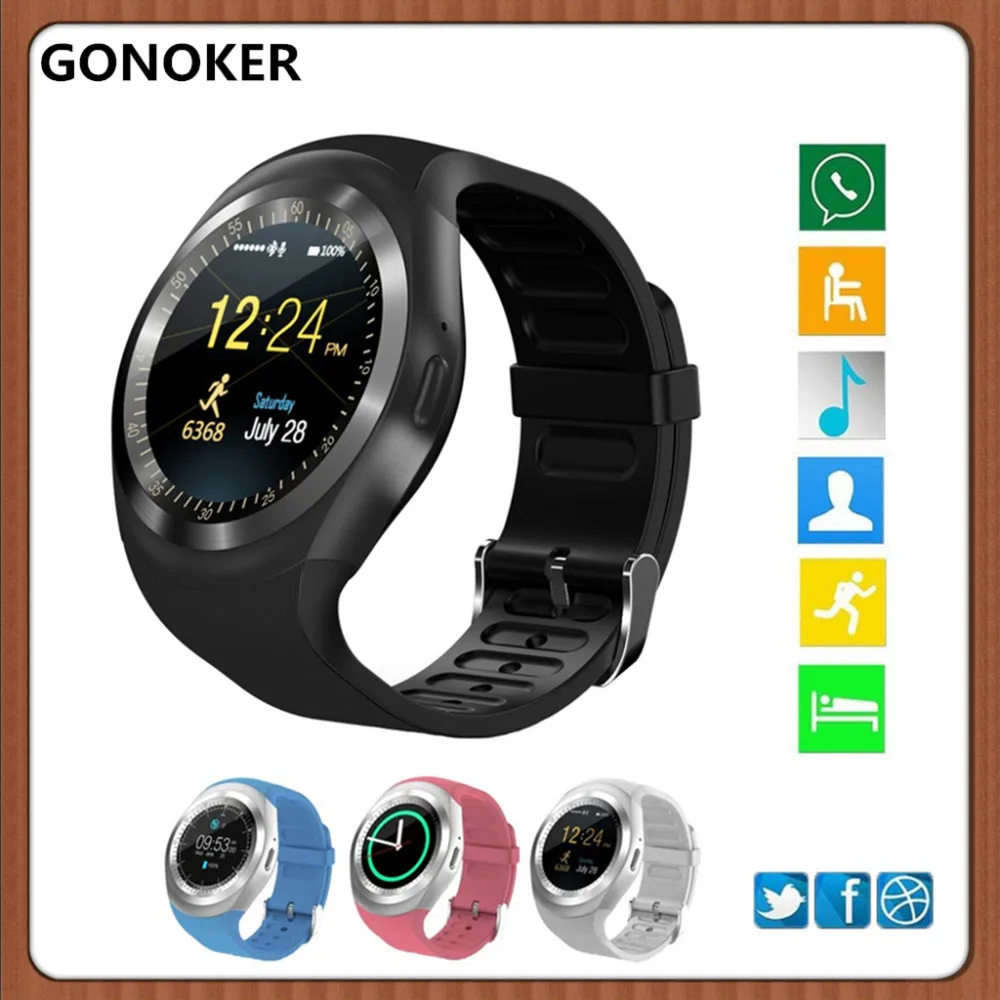 Новинка умные часы с Bluetooth камерой круглым сенсорным экраном поддержкой SIM карты