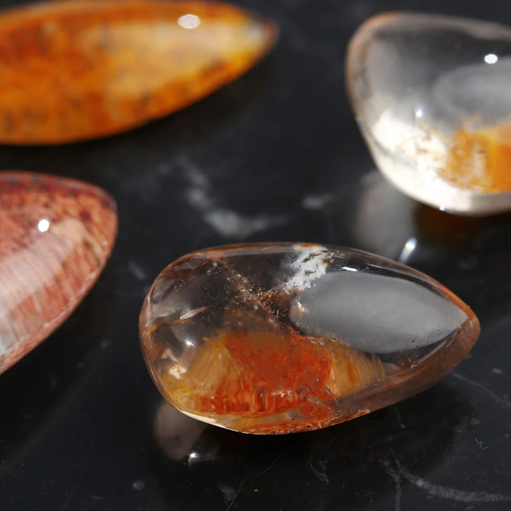 1 шт. поделки своими руками с натуральным желтым Ghost Phantom Quartz из кристалов лечебным