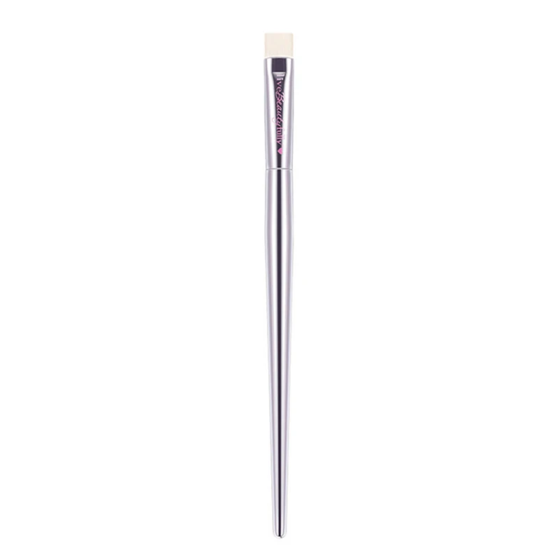 It Cosmetic Flat Eyebrow Brush Silver Chromed Synthetic Eye Brow Lip Makeup Brush