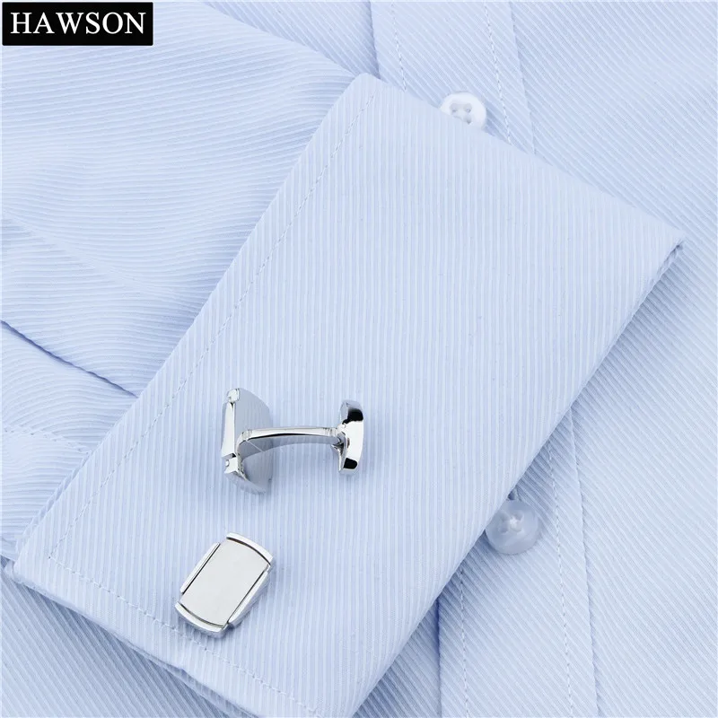 HAWSON простые металлические запонки серебристого цвета гравированные заготовки