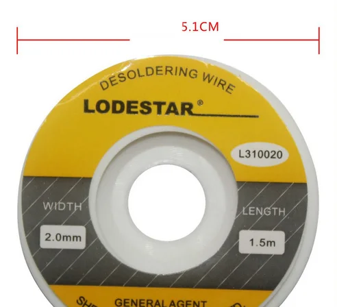 LODESTAR 2 mm Wide Suction Line With Copper Material Tin 1.5m Lenght Work Temperature 380 Degre Removers Accessories | Инструменты
