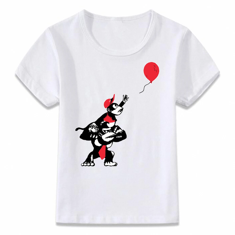 Детская одежда футболка Бэнкси Donkey Kong и The Baloon для мальчиков девочек