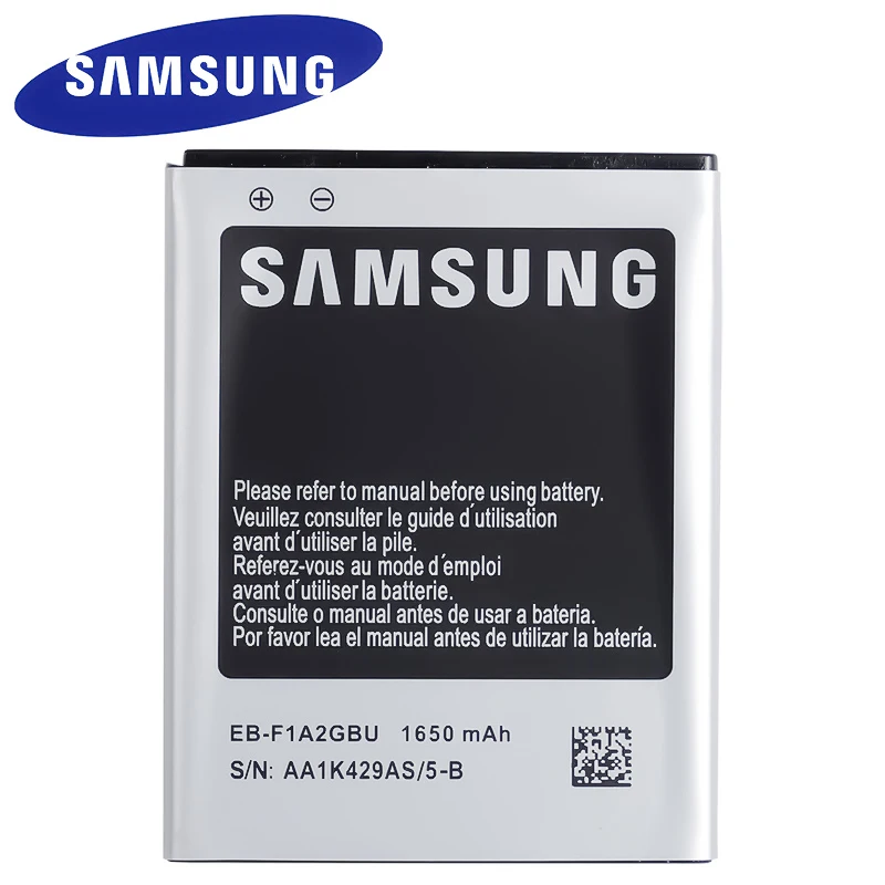 Samsung оригинальный EB F1A2GBU 1650 мА/ч Батарея для Galaxy S2 i9100 i9108 i9103 I777 i9105 i9188 i9050 Замена