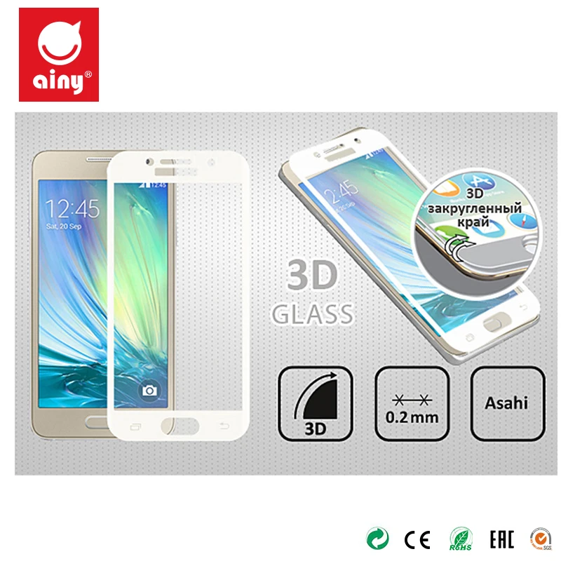 AINY 3D защитный Стекло Экран протектор для samsung Galaxy A3 (2017) изогнутая передняя крышка