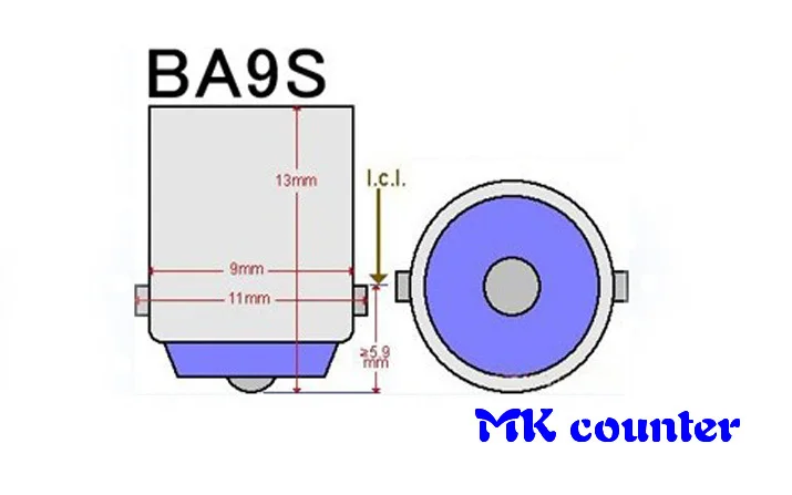 500 шт. AAA автомобильный светодиод T4W BA9S 8SMD 6523 1895 H6W 8 светодиодов smd 1206 3020 клин 12913 12910