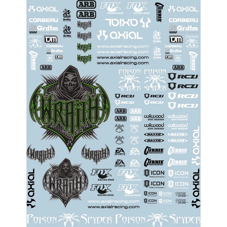 1/10 RC Crawler Decal для Axial wraith RR10 SCX10 TF2 Wrangler|Детали и аксессуары| |