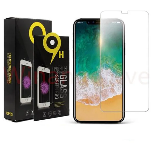 100 шт для iPhone X 8 Закаленное стекло протектор экрана Iphone 11 pro plus 7S пленка 0 3 мм 2.5D 9H