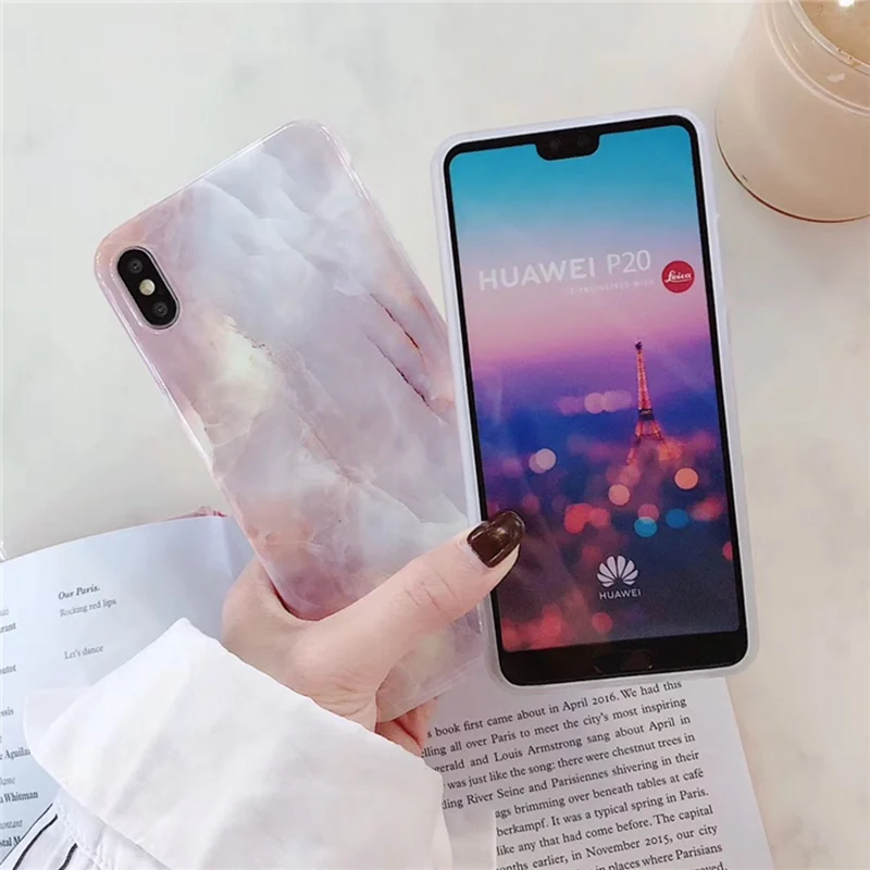 Мраморный футляр с камнями для huawei P30 Pro mate 20 P20 Lite Pro, Мягкий ТПУ чехол для телефона Nova 4 2S 3 3i P Smart Plus, чехол для Honor 9 10