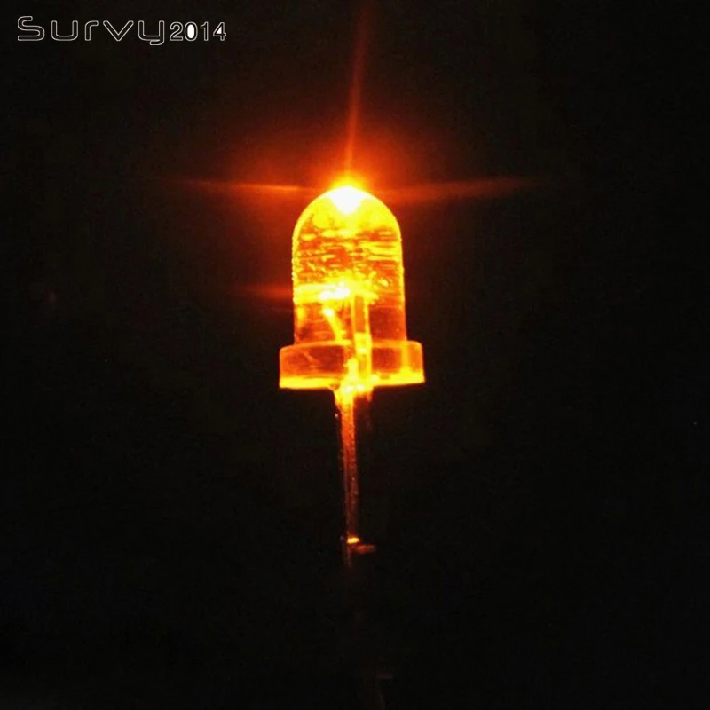 50/100 шт F5 LED 5 мм желтый/синий/зеленый/красный/оранжевый цвет рассеянный
