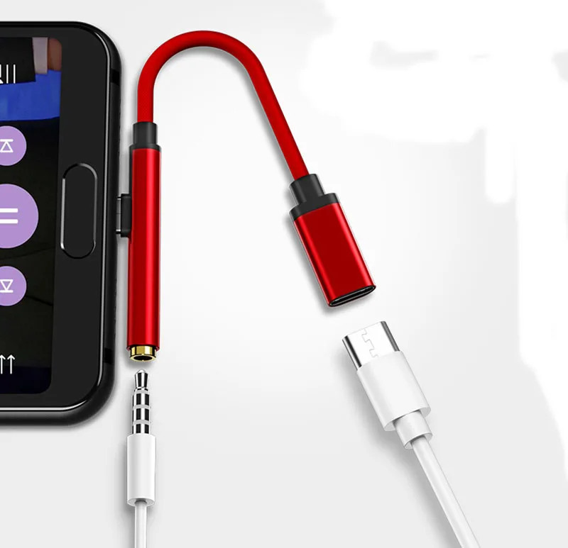 Адаптер для наушников 2 в 1 с USB C на 3 5 мм Aux Тип аудио и зарядный адаптер