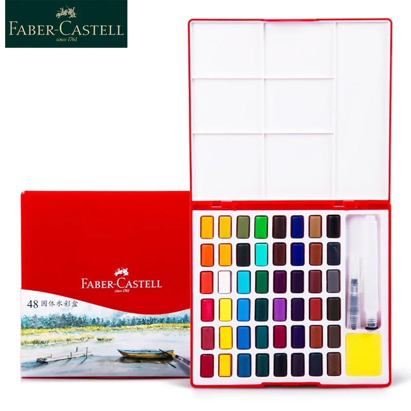 Набор акварельных красок Faber Castell 24/36/48 набор однотонных ярких цветов переносной