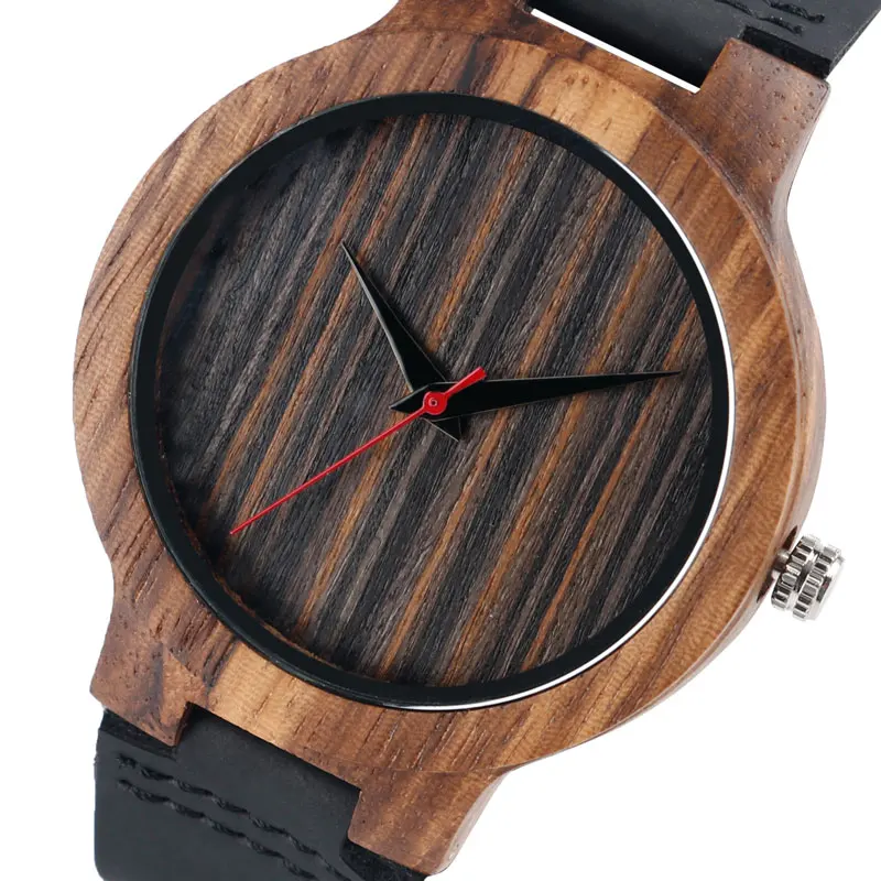 

Luxury Nature Wood Bamboo Watch Analog Quartz Wristwatch Leather Strap Creative Men Fashion Casual Watch Relogio Masculino