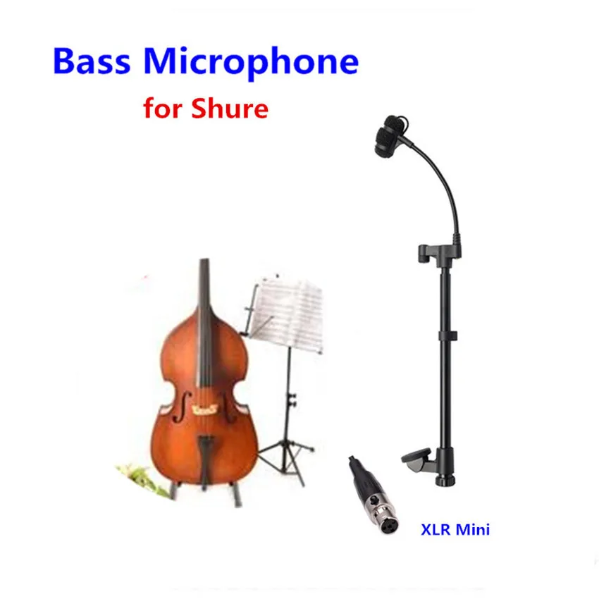 Professional Clip Music Instrument Microphone Double Bass Microfone Condenser for Akg Samson Wireless Transmitter Mini XLR 3Pin