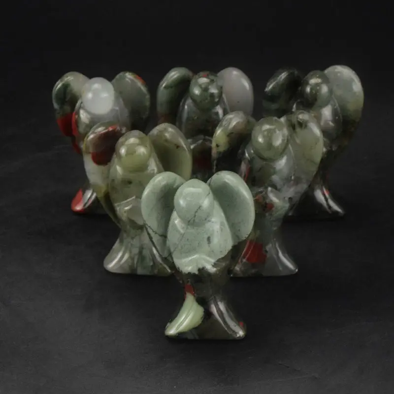 Хрустальные Фигурки в виде ангела 2-дюймовый кровавый камень статуэтка