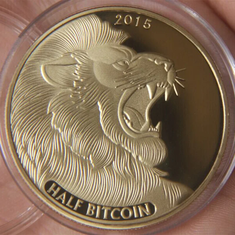 Наполовину Биткоин золотые монеты Накамото компьютер ученый ремесло | Дом и сад