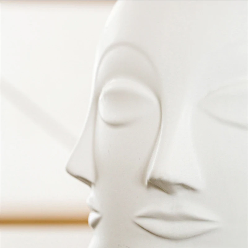 Скандинавское креативное украшение для дома керамическая ваза в форме лица