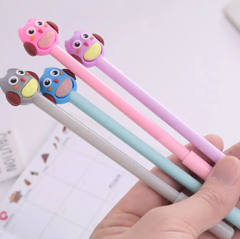 4 шт./компл. Kawaii 0,5 мм Красочные банные халаты в виде животных для маленьких Сова гелевые ручки милые корейские канцелярские подарки студент письменный стол/ручки для подписи питания