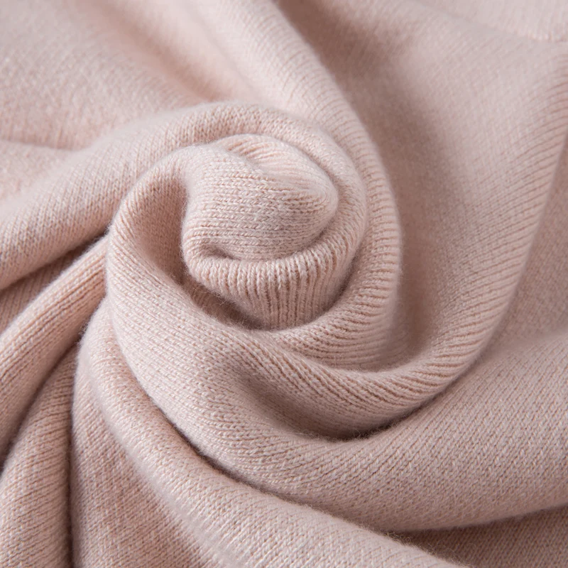 Свитер женский осенне-зимний из смешанного кашемира с асимметричным воротником