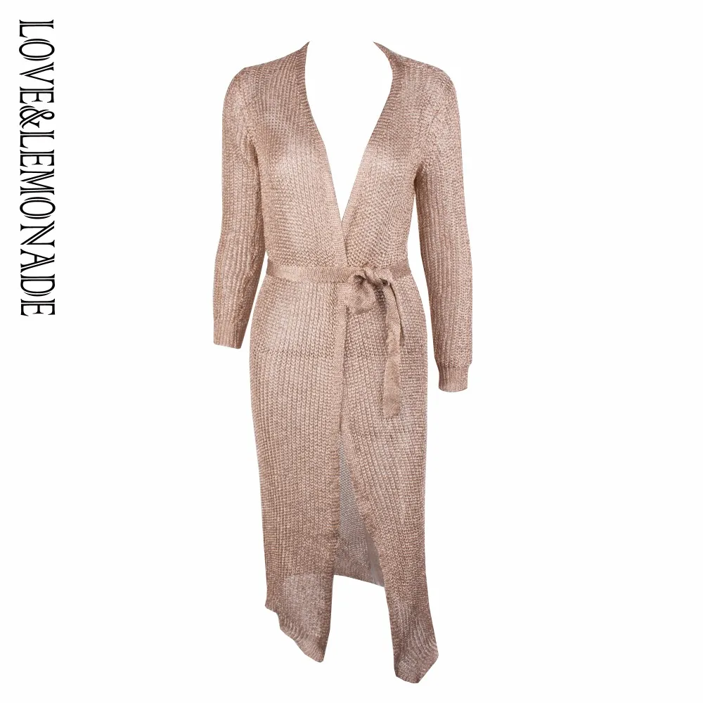 Женский кардиган LOVE & LEMONADE свитер с золотыми крючками модель LM0946|cardigan sweater|gold