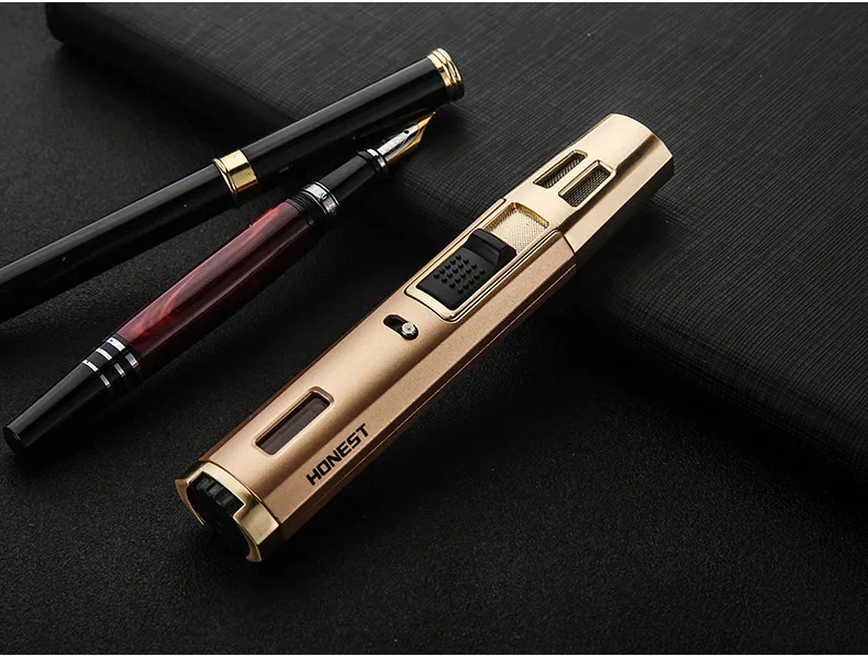 Оригинальная надувная Зажигалка honest gas cross jet blue jet, ветрозащитная Зажигалка для сигар, кухонный/наружный инструмент