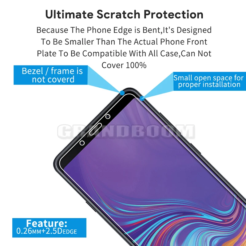 500 шт. 2.5D защитное Закаленное стекло-пленка для samsung Galaxy A90 A80 A70 A60 A50 A40 A40S A30 A20 A20E A10 закаленное Экран протектор