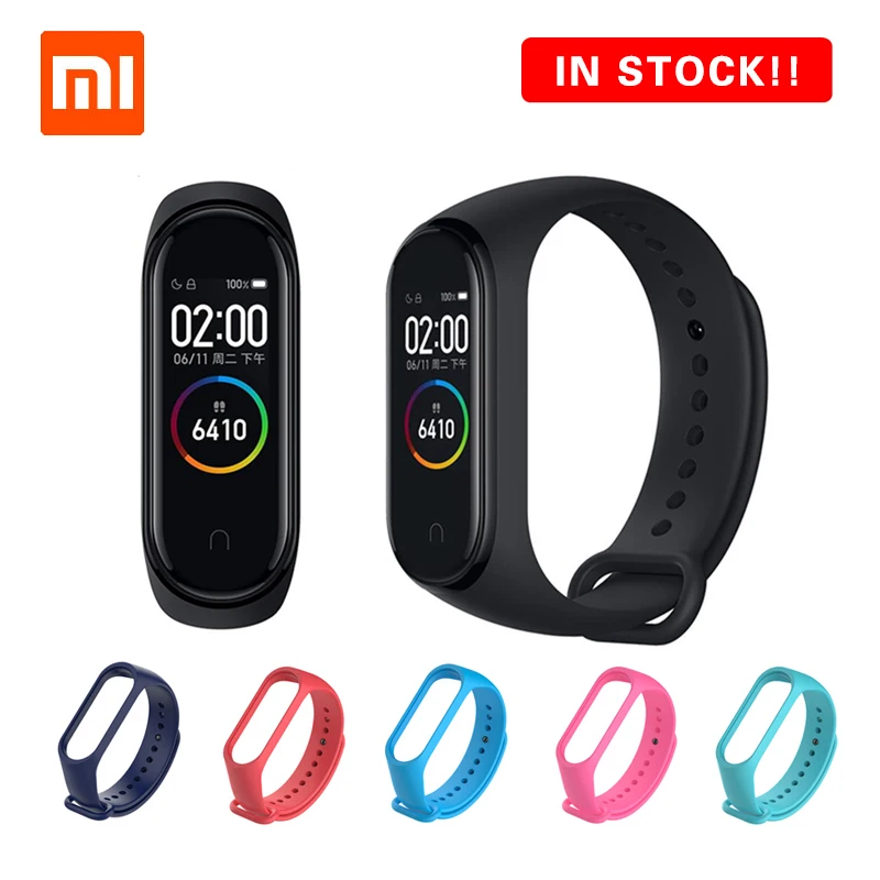 Xiaomi Mi Band 4 оригинал новинка браслет с пульсометром фитнес 135 мАч цветной экран